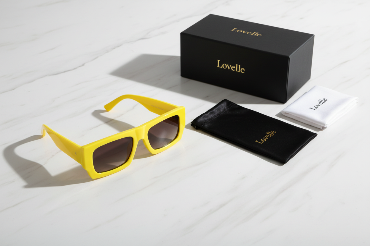 Lovelle Yellow Rectangle - Premium Product Shot