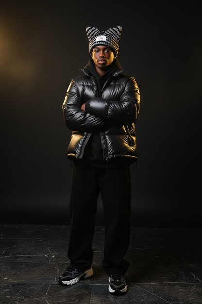 Dark Studio — Black Teen Boy Grey Crochet
