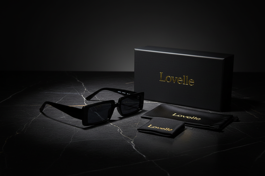 Lovelle Black Rectangle - Exact Glasses Premium Shot