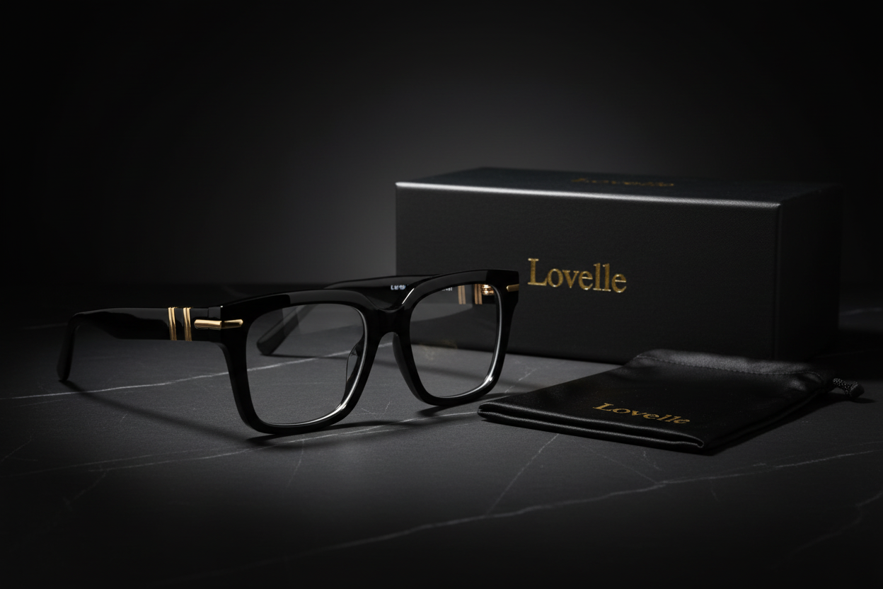 Lovelle Black Square Optical - Premium Product Shot
