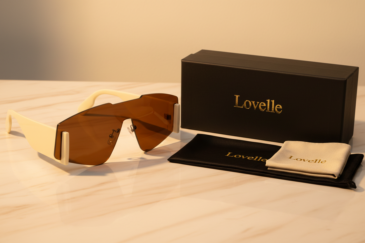 Lovelle Cream Shield Brown Lens - Premium Product Shot