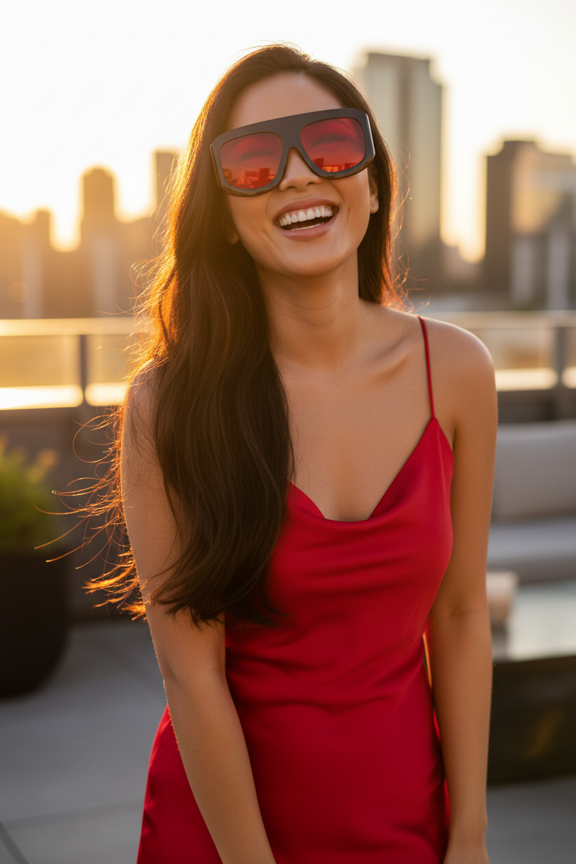 Lovelle Red Lens - Asian Female Golden Hour