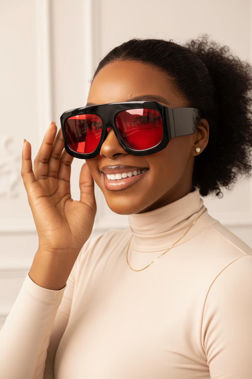Lovelle Red Lens - Black Female Cream Studio