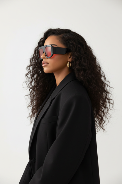 Lovelle Red Lens - Latina Side Profile
