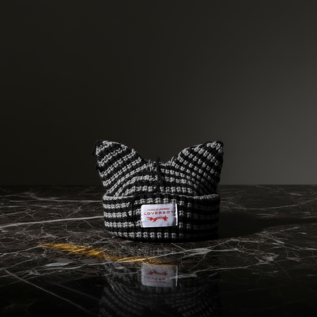 LOVERBOY Cat Ear Beanie — Luxury Editorial