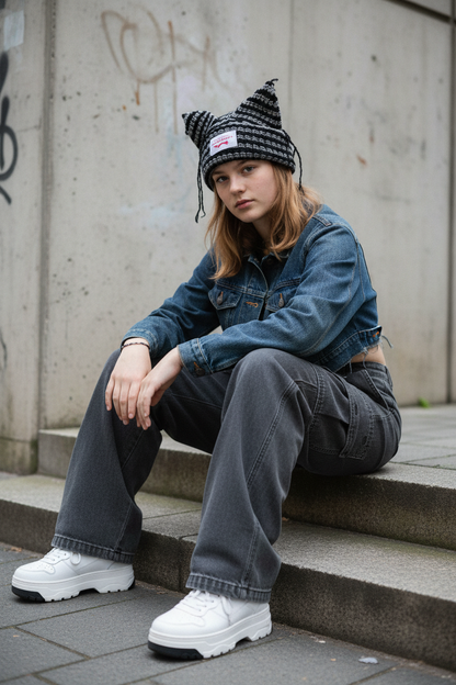 Raw Street — White Teen Girl Grey Crochet