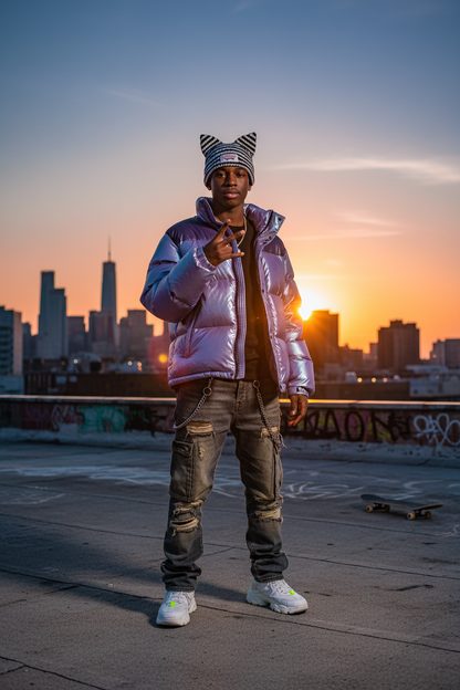 Street — Black Teen Boy Rooftop