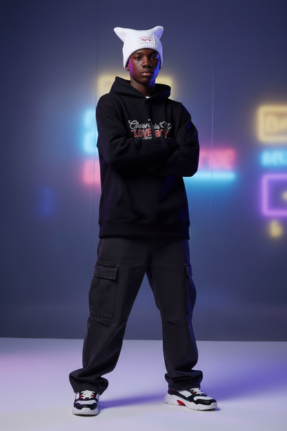 Studio Street — Black Teen Boy White Hat
