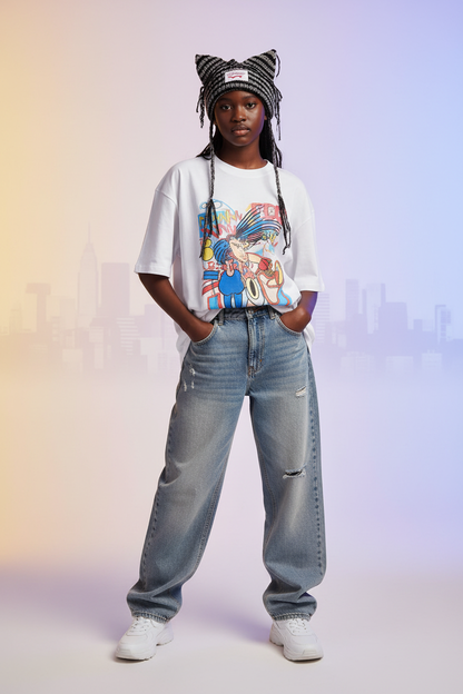 Studio Street — Black Teen Girl Grey Crochet