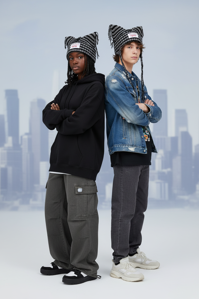 Studio Street — Teen Duo Grey Crochet
